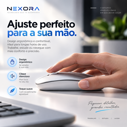 Mouse Recarregável Wireless