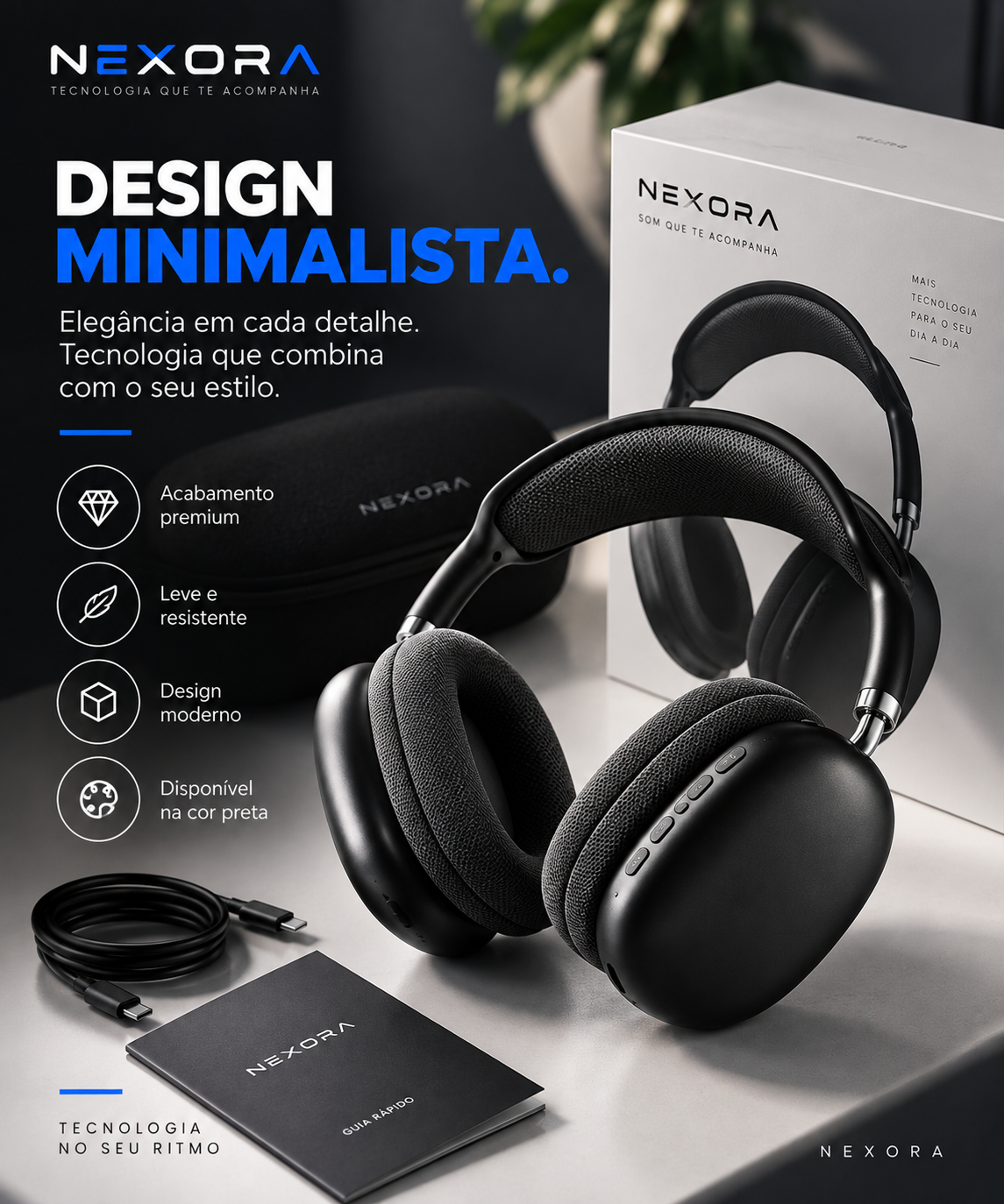 Fone de Ouvido Bluetooth P9 — Sem Fio
